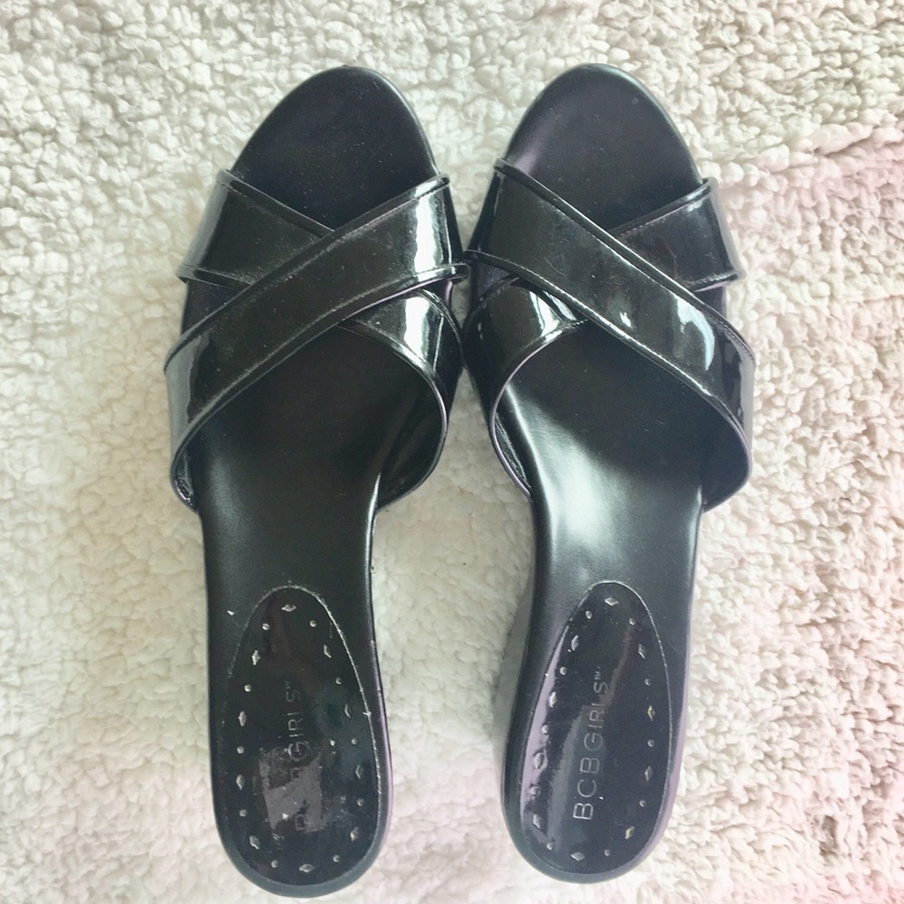 ❗️3/$39 BCGgirls Slide Platform Black Size 10